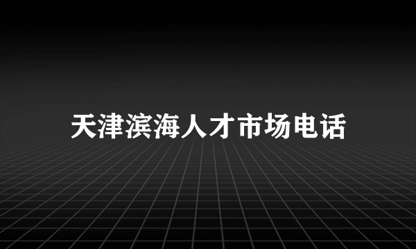 天津滨海人才市场电话