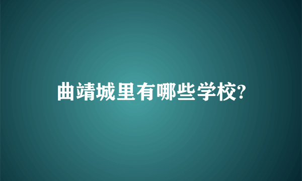 曲靖城里有哪些学校?