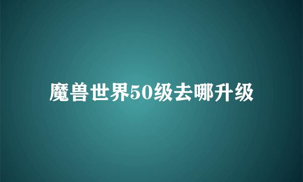 魔兽世界50级去哪升级