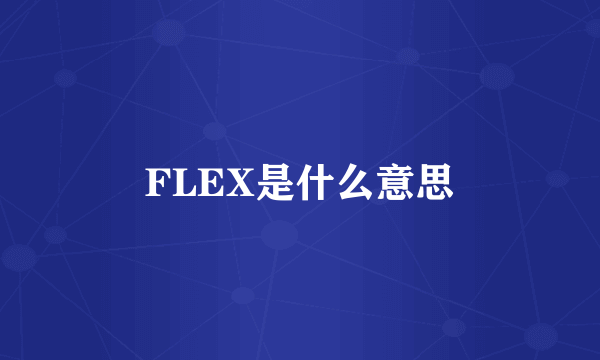 FLEX是什么意思