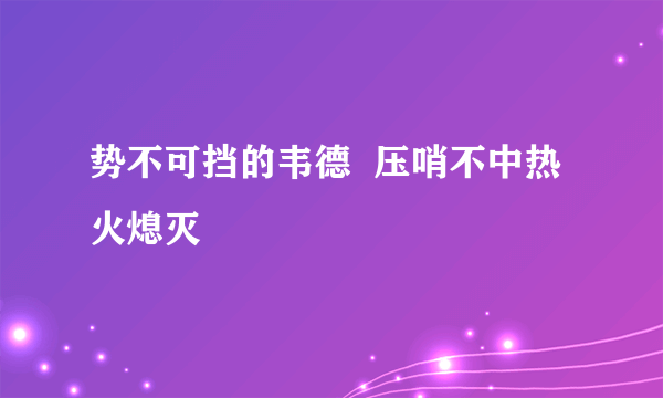 势不可挡的韦德  压哨不中热火熄灭