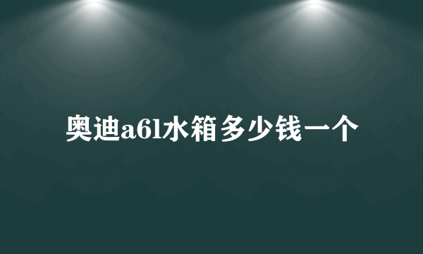 奥迪a6l水箱多少钱一个