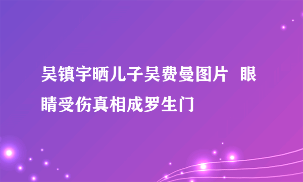 吴镇宇晒儿子吴费曼图片  眼睛受伤真相成罗生门