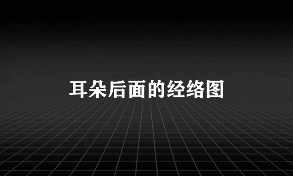 耳朵后面的经络图