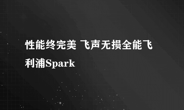 性能终完美 飞声无损全能飞利浦Spark