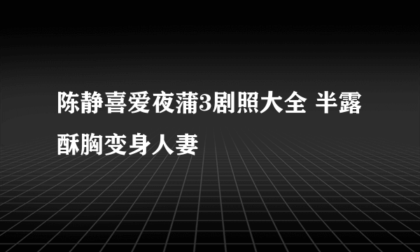 陈静喜爱夜蒲3剧照大全 半露酥胸变身人妻