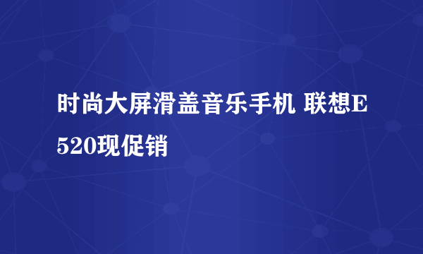 时尚大屏滑盖音乐手机 联想E520现促销