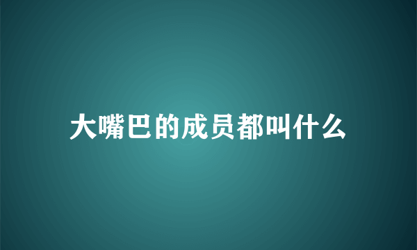 大嘴巴的成员都叫什么