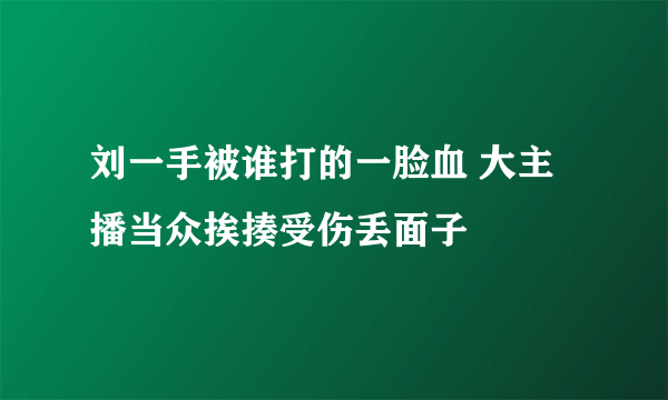 刘一手被谁打的一脸血 大主播当众挨揍受伤丢面子