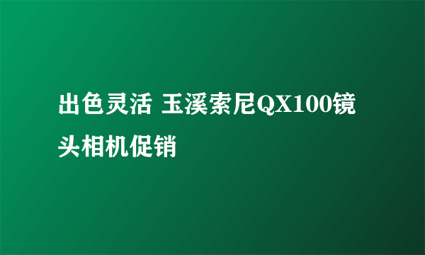 出色灵活 玉溪索尼QX100镜头相机促销