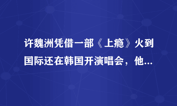 许魏洲凭借一部《上瘾》火到国际还在韩国开演唱会，他实际唱功如何？