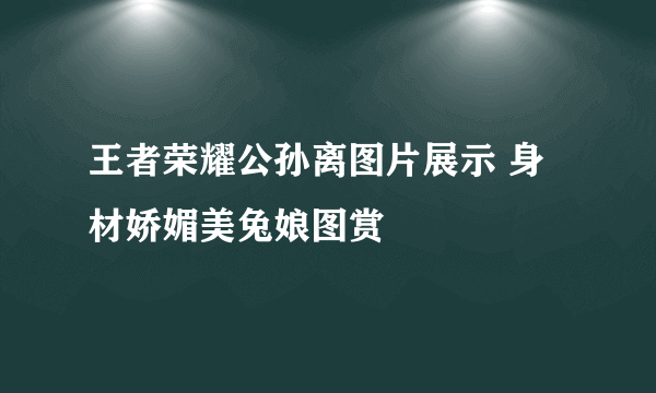 王者荣耀公孙离图片展示 身材娇媚美兔娘图赏