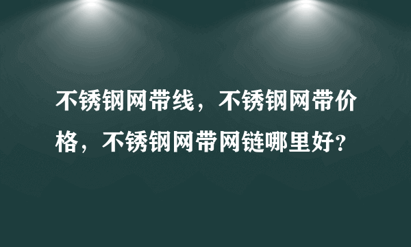 不锈钢网带线，不锈钢网带价格，不锈钢网带网链哪里好？