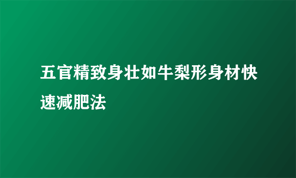 五官精致身壮如牛梨形身材快速减肥法