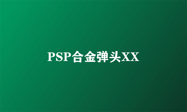 PSP合金弹头XX