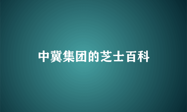 中冀集团的芝士百科