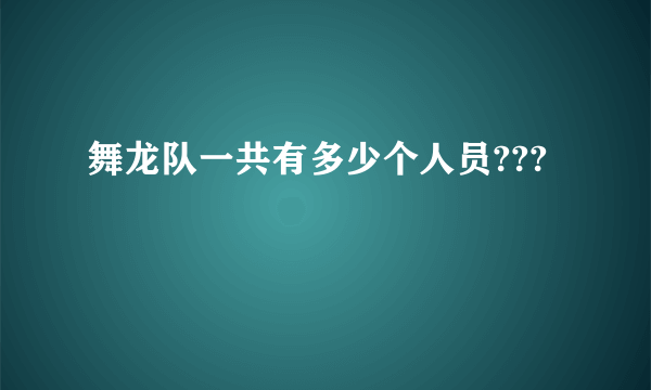 舞龙队一共有多少个人员???