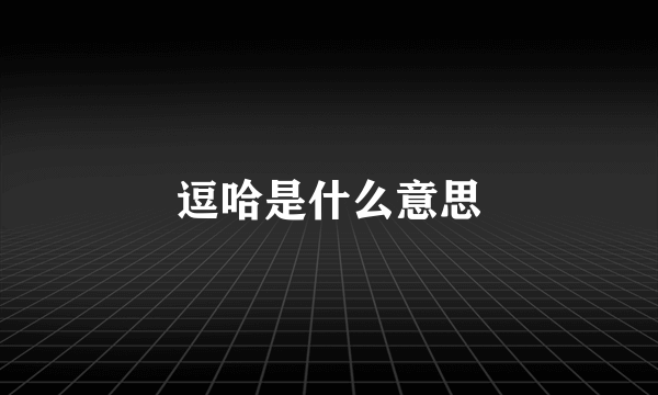 逗哈是什么意思