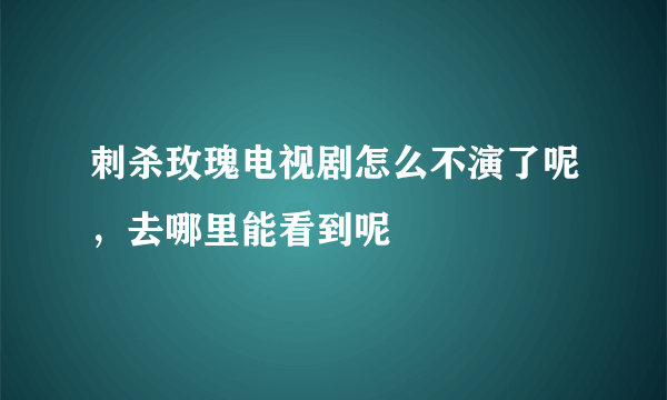 刺杀玫瑰电视剧怎么不演了呢，去哪里能看到呢