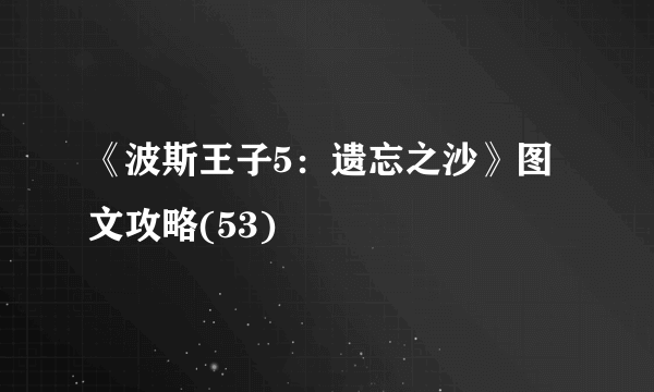 《波斯王子5：遗忘之沙》图文攻略(53)