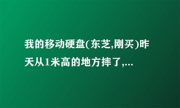 我的移动硬盘(东芝,刚买)昨天从1米高的地方摔了,还能继续使用吗?