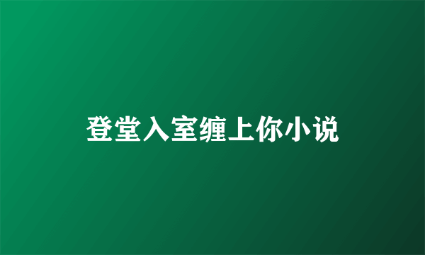 登堂入室缠上你小说