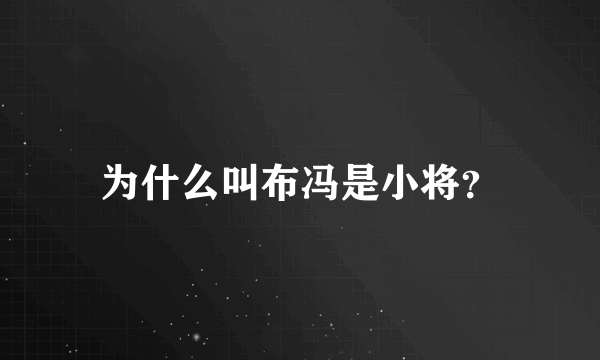 为什么叫布冯是小将？