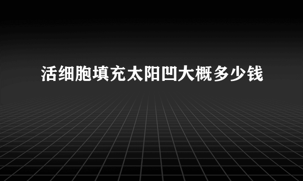 活细胞填充太阳凹大概多少钱