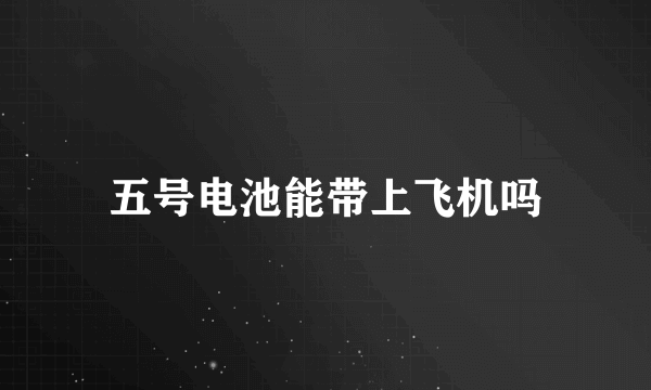 五号电池能带上飞机吗