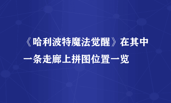 《哈利波特魔法觉醒》在其中一条走廊上拼图位置一览