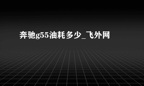 奔驰g55油耗多少_飞外网