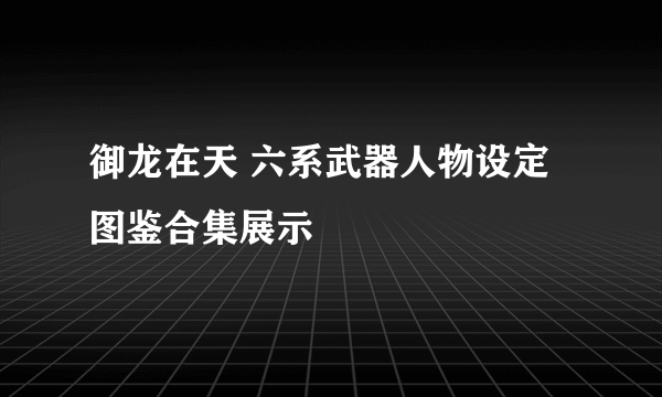 御龙在天 六系武器人物设定图鉴合集展示